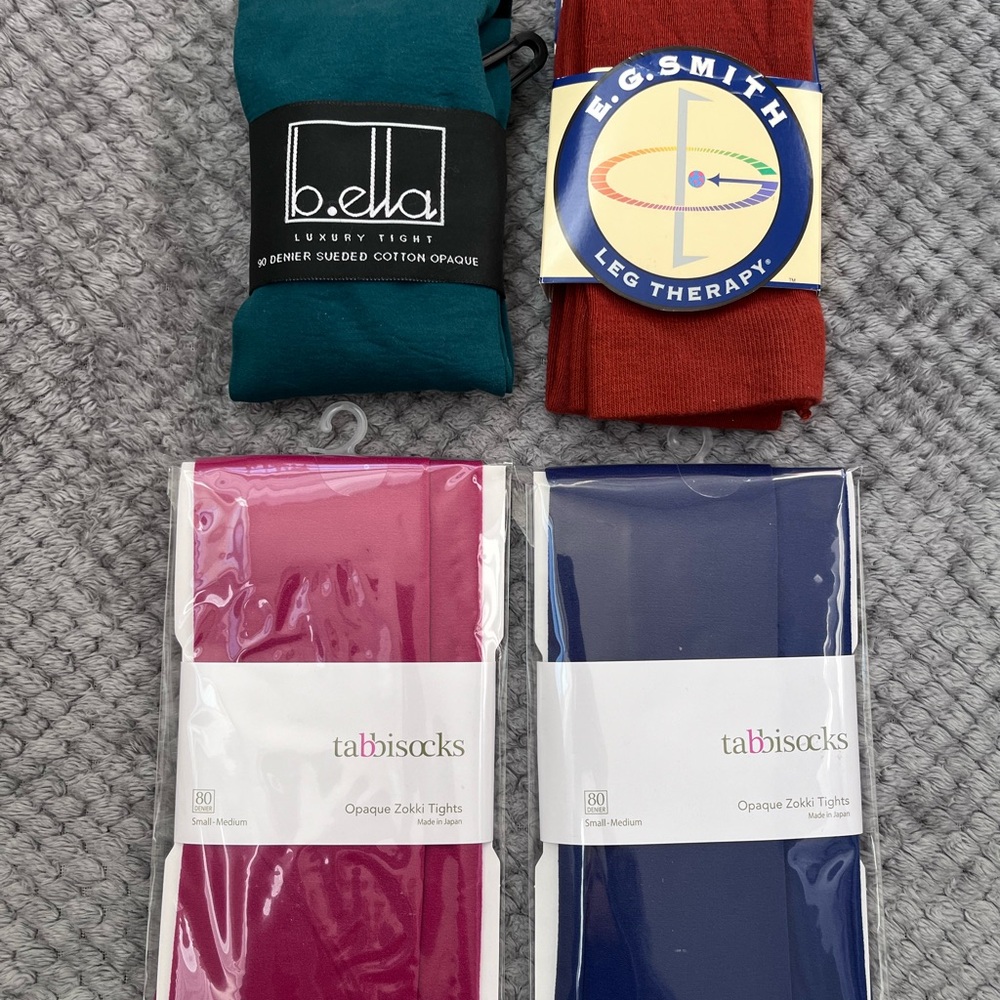 NEW High Quality Fabric Tights - 4 Pairs